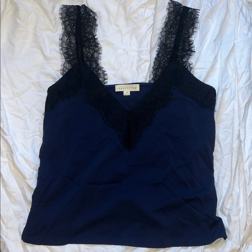 Lovestitch Midnight Blue Lace Cami